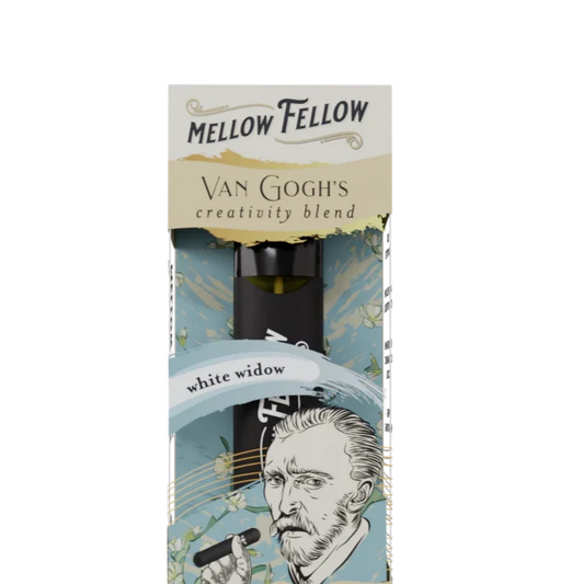 Mellow Fellow Van Gogh's Creativity Blend (White Widow) - D8, CBD, CBG, D10 - 2ml Disposable Vape - Vol. 3