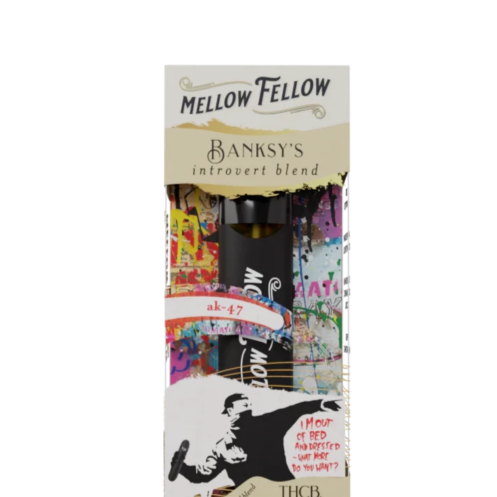 Mellow Fellow Banksy’s Introvert Blend (AK-47) - THCb, THCp, D8, CBN, CBG - 2ml Disposable Vape - Vol. 3