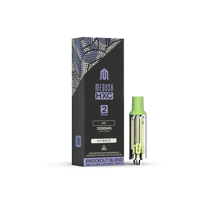 Medusa 2-Gram HXC Knock Out Blend Vape Cartridges 2000MG