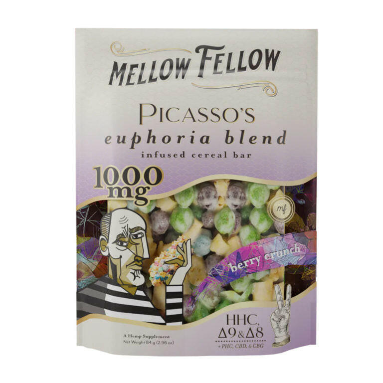 Mellow Fellow Picasso’s Euphoria Blend Cereal Bar – Berry Crunch 1000mg