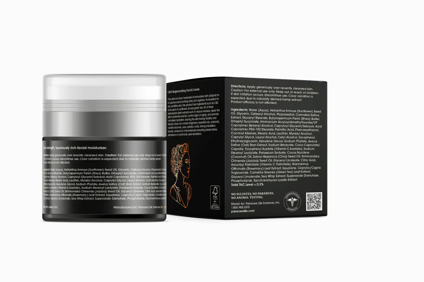 PANA Beauty CBD Skin Regenerating Facial Cream I 400mg