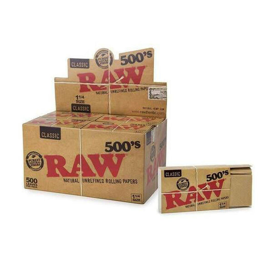 RAW Classic 1 1/4in 500-Pack Rolling Papers