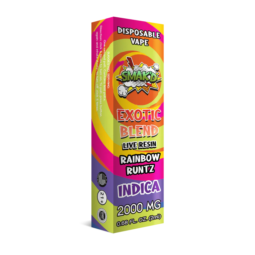 Smak'd Exotic Blend + Live Resin Disposable Vape I 2000 MG