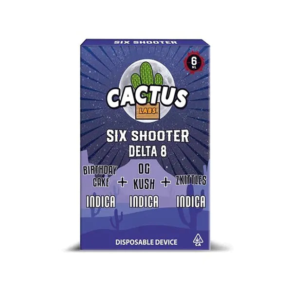 Cactus Labs Six Shooter DELTA 8 THC Premium Disposable Vape I 6G