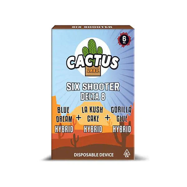 Cactus Labs Six Shooter DELTA 8 THC Premium Disposable Vape I 6G