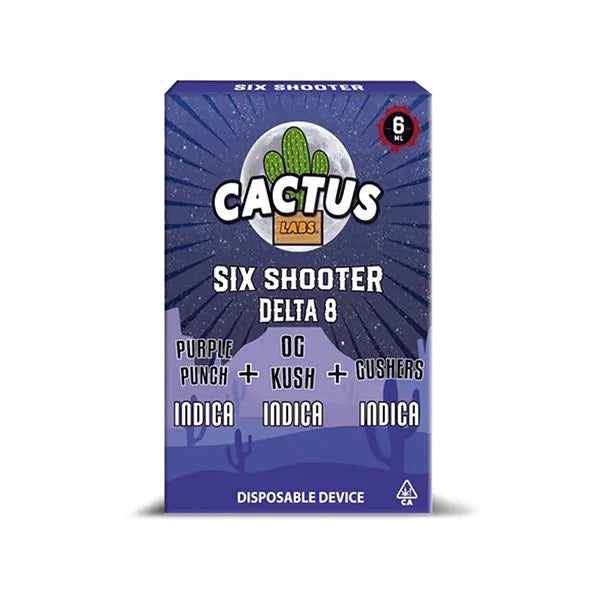 Cactus Labs Six Shooter DELTA 8 THC Premium Disposable Vape I 6G