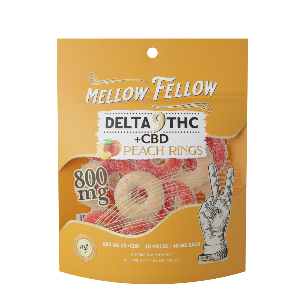 Mellow Fellow Premium Delta 9 THC + CBD Gummies I 800mg