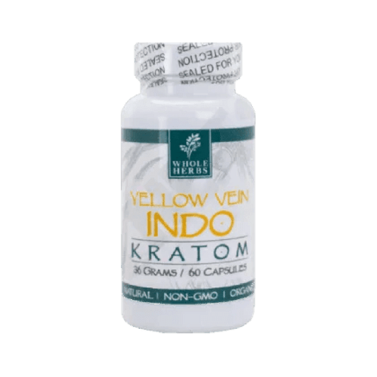 Whole Herbs Kratom – Yellow Vein – Indo Capsules