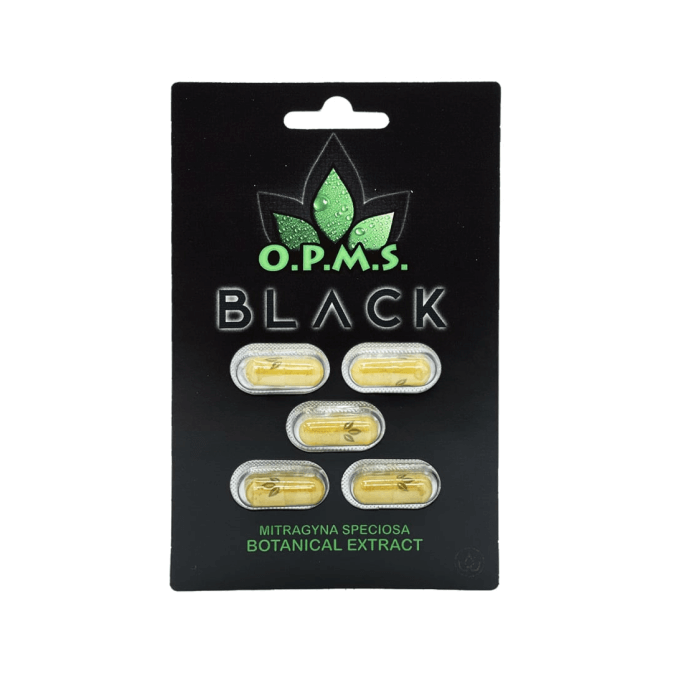 O.P.M.S.® Black Kratom Extract Capsules (5 Count)