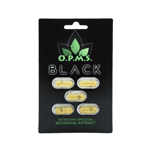 O.P.M.S.® Black Kratom Extract Capsules (5 Count)