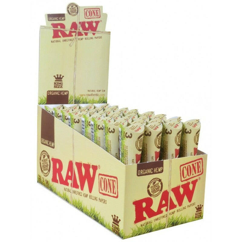 RAW 1 1/4 Organic Hemp Pre-Rolled Cones (a pack of 6)